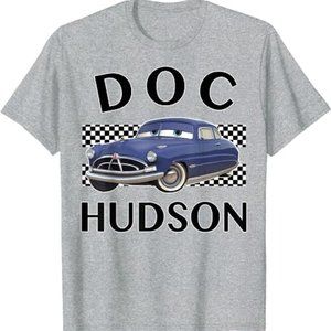 Disney Cars Doc Hudson Hornet heather gray shirt Large